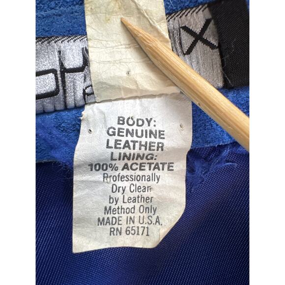 Vintage 80s Bright Electric Blue Retro Leather Mini Skirt Womens Small Glam Rock - Picture 7 of 8